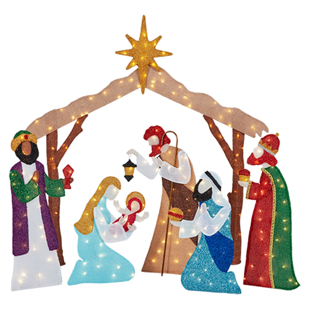 6 Ft Yuletide Lane Led Nativity Scene Nail It Handyman