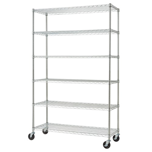 TRINITY Basics 6-Tier NSF 48″x18″x72″ Wire Shelving Rack – Nail It Handyman